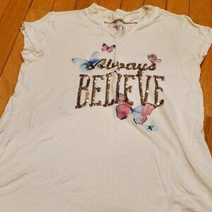 Girls Justice White Shirt size 12